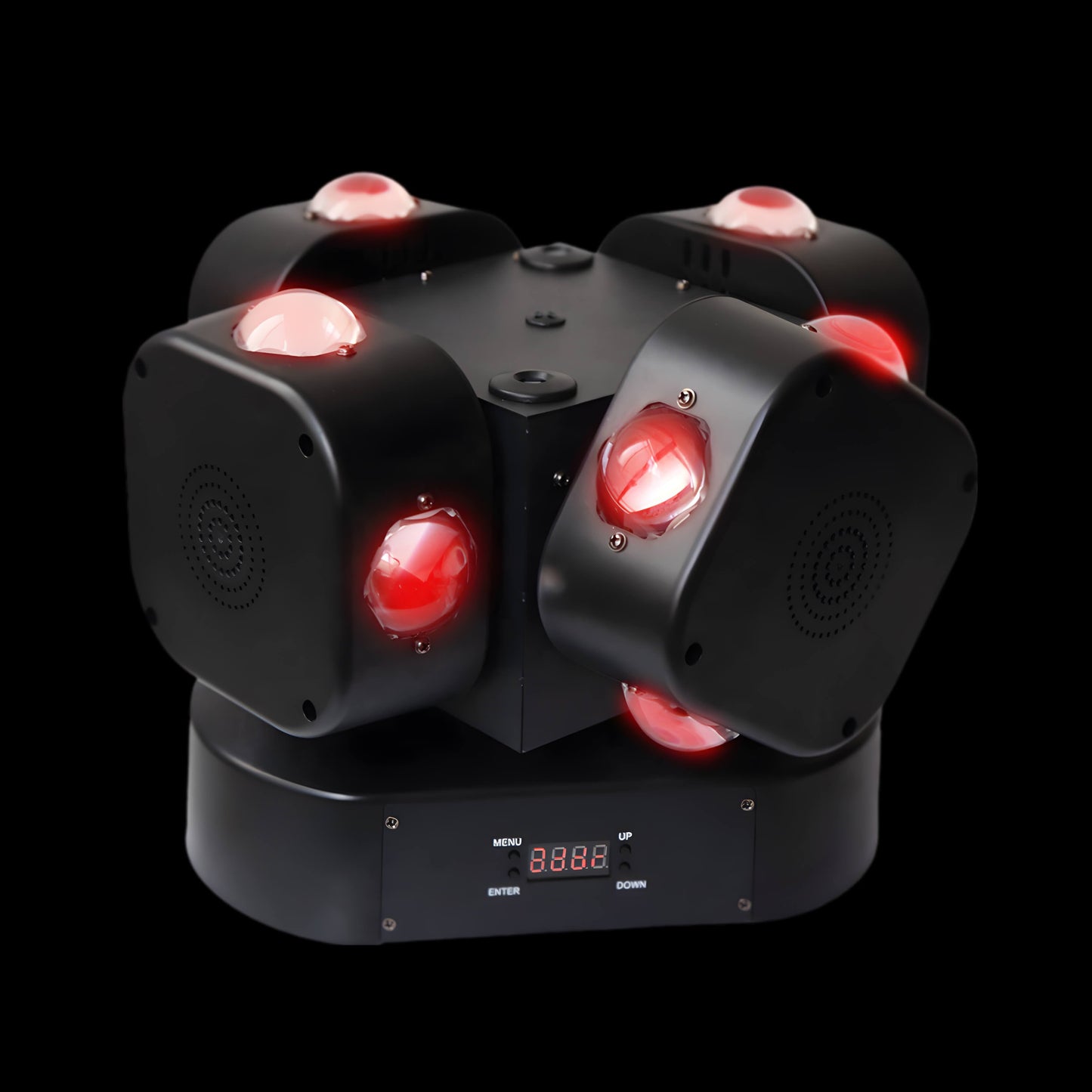 10W*16pcs RGBW 4 Heads Rotating 4In1 Led Laser Strobe Effect Disco Party Lights