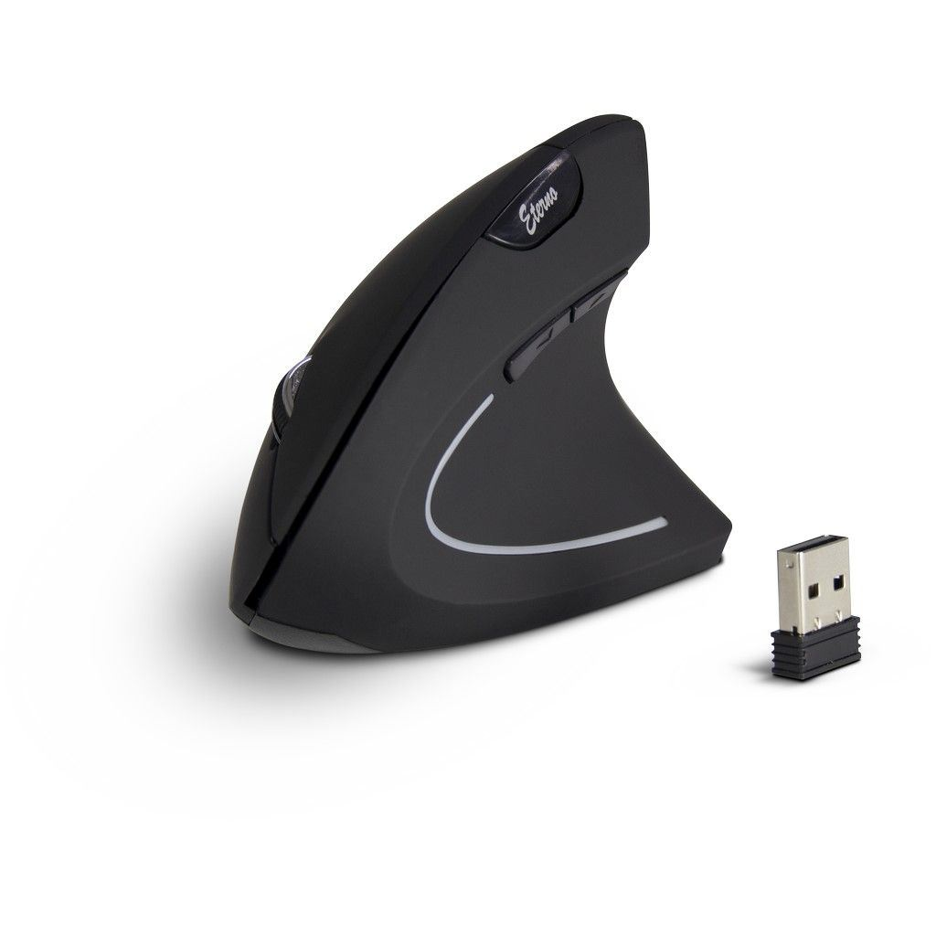 Mouse vertical wireless Inter-Tech Eterno KM-206R, negru (it88884101)-0