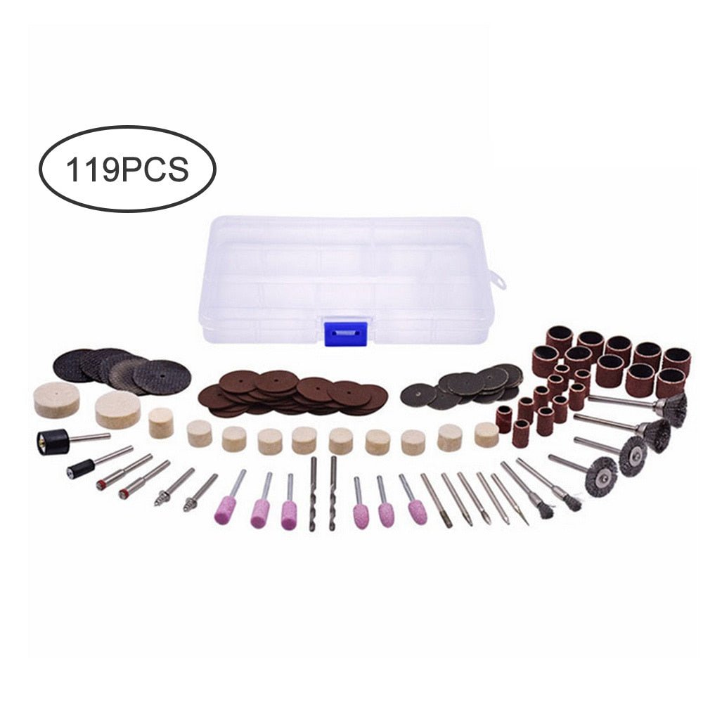 119Pcs/Set Wooden Metal Engraving Electric Rotary Tool Accessories Grinding Polishing Drilling Tools Power Tools Acccessiories-1