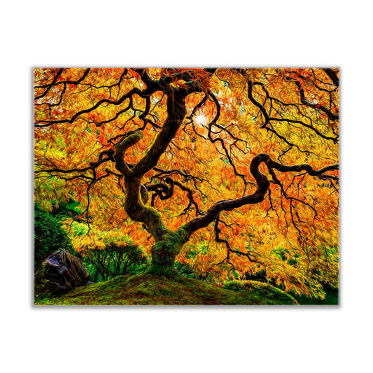 Canvas Print-Orange Tree-Nature Artwork-0