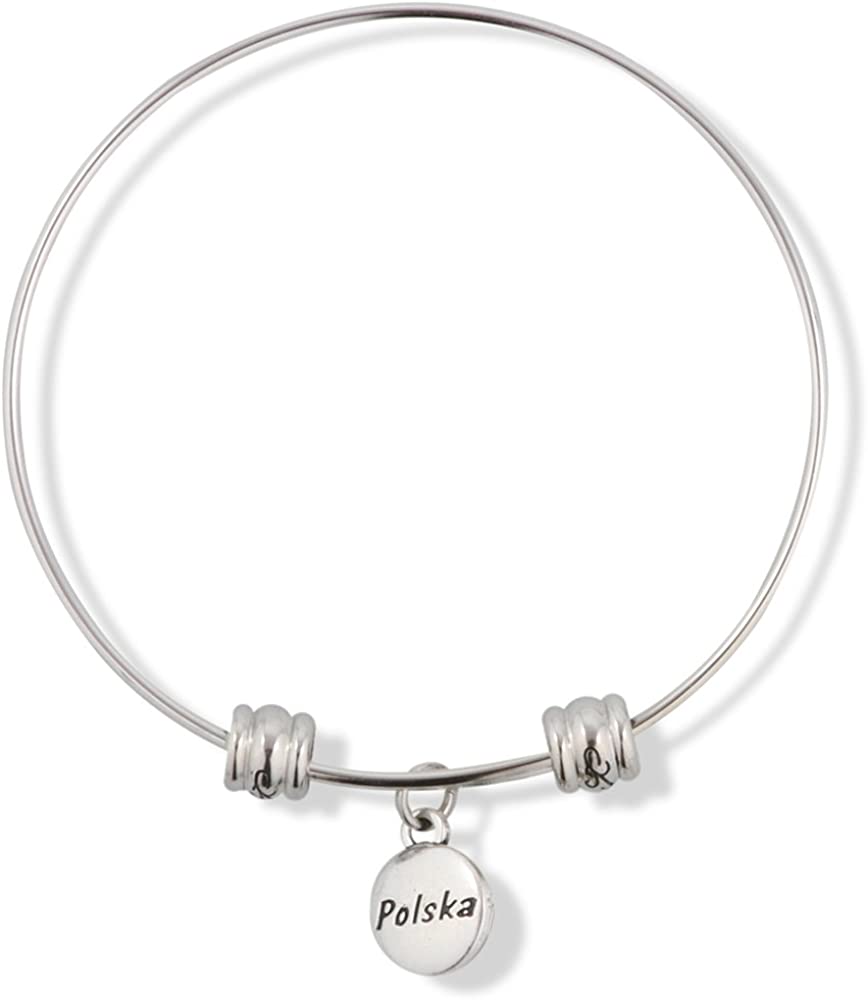 Polska Poland Fancy Charm Bangle-0