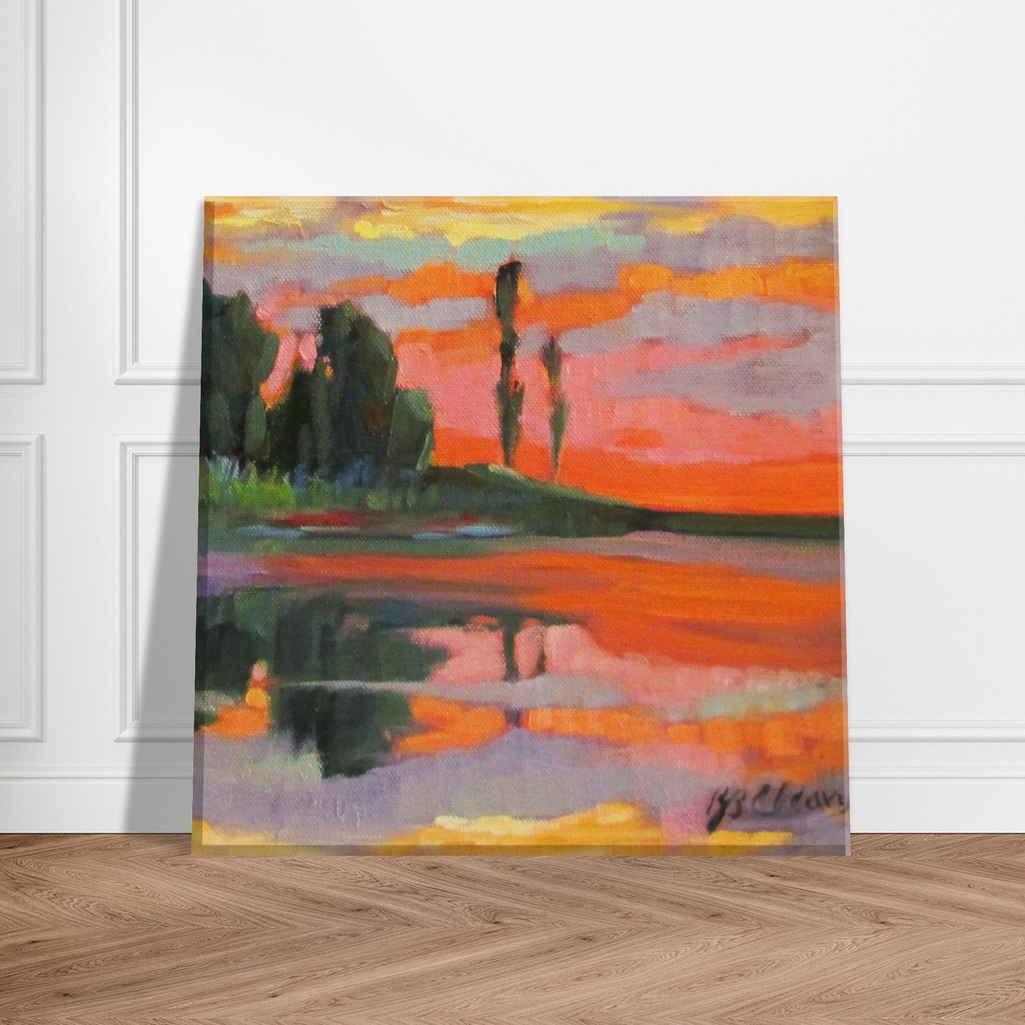 'Dawning of a New Day' I 8x8 inch Canvas Art Print I Original Artwork by American Artist Barbara Cleary-3