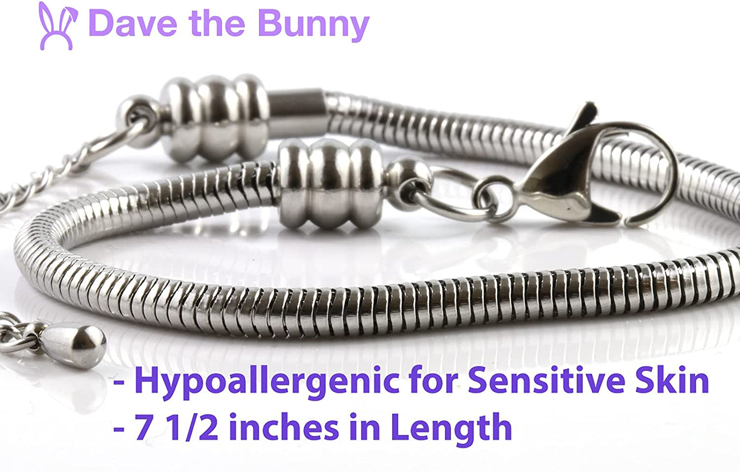 Clothes Pin Snake Chain Charm Bracelet-1