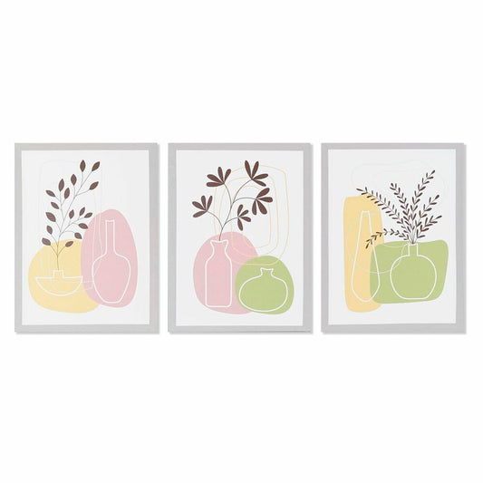Canvas DKD Home Decor Pinewood Canvas 30 x 1,8 x 40 cm-0