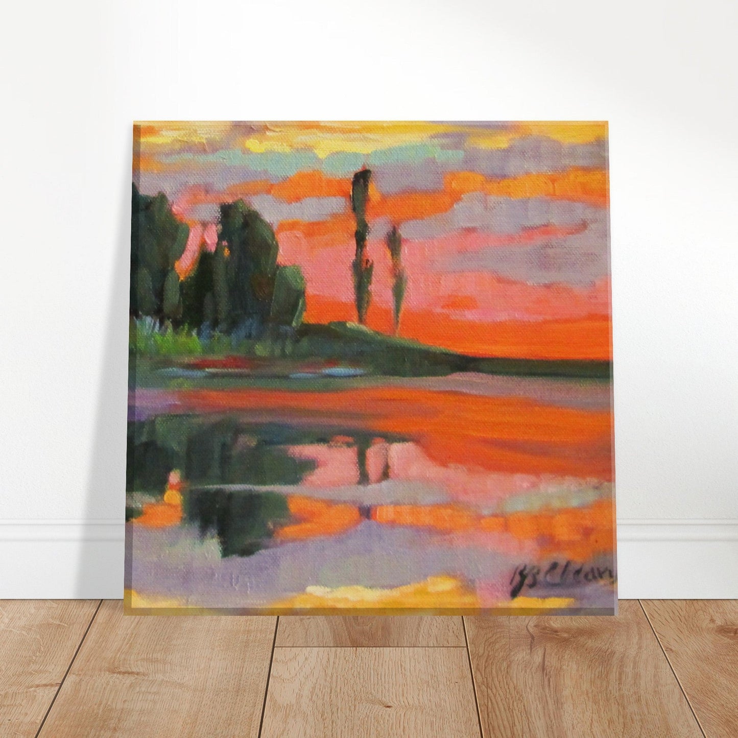 'Dawning of a New Day' I 8x8 inch Canvas Art Print I Original Artwork by American Artist Barbara Cleary-0