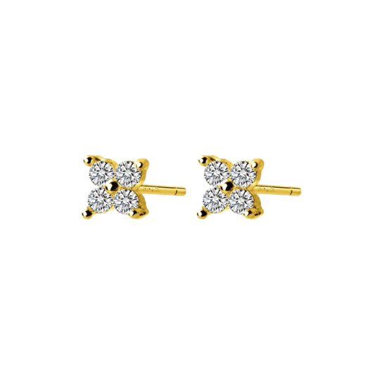 Zirconia Flower Studs-0