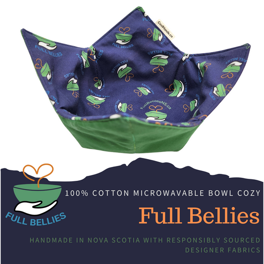 100% Cotton Microwavable Bowl Cozy - Full Bellies-0