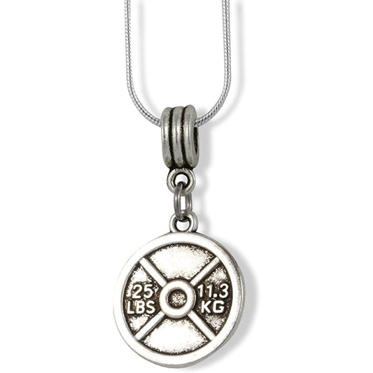 Gym Fitness Weight Lifting Necklace Pendant Jewelry-0
