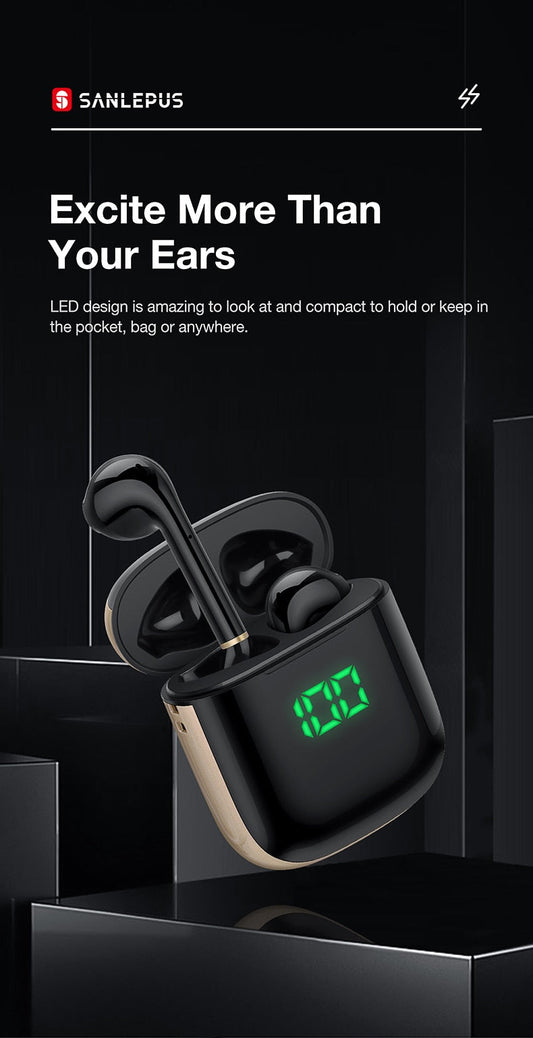 Led Display TWS Earphones Wireless Headphones 3D Stereo Earbuds Gaming Sport Headset For Android iPhone Xiaomi Huawei