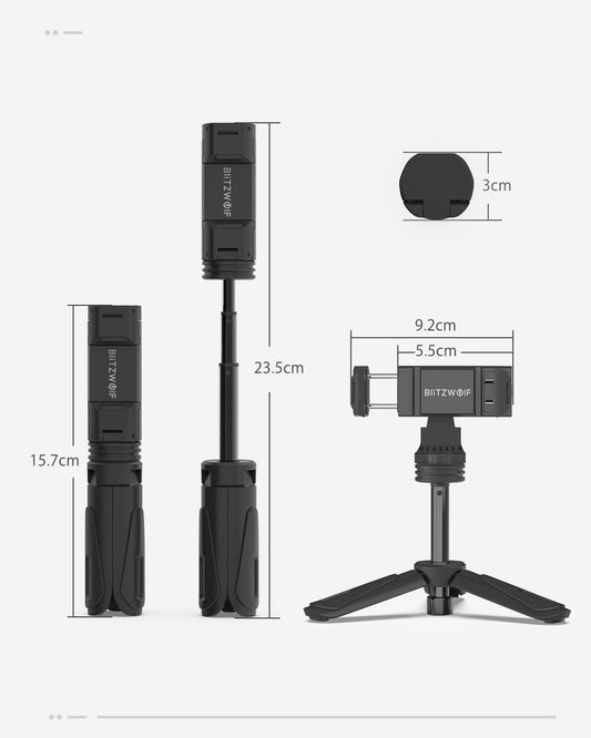 Mini Desktop Multi-angle Tripod Phone Holder Portable Selfie Monopod for Phone Camera LED Light Selfie Sticks